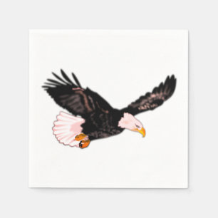 Flying American Bald Eagle Napkins Serviette