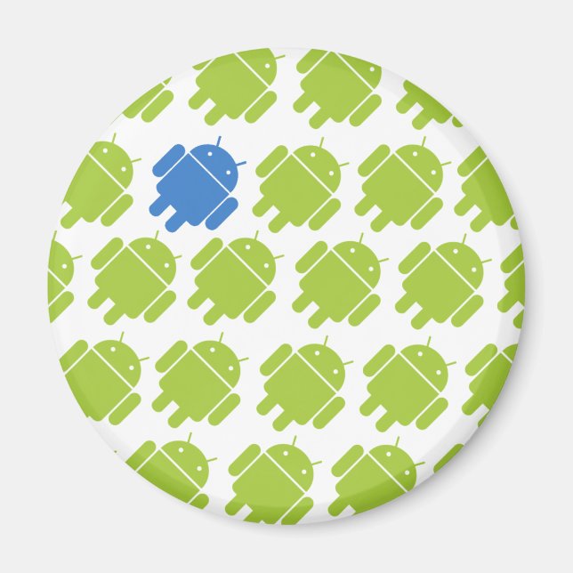 Flying Android Blue Magnet (Vorne)
