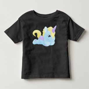 Flying Baby Blue Unicorn 2t 3t 4t 5t Girls Kleinkind T-shirt