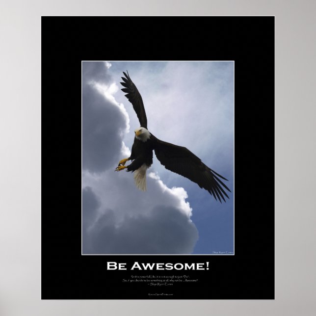 Flying Bald Adler PHANTASTISCH sein Inspiration Po Poster (Vorne)