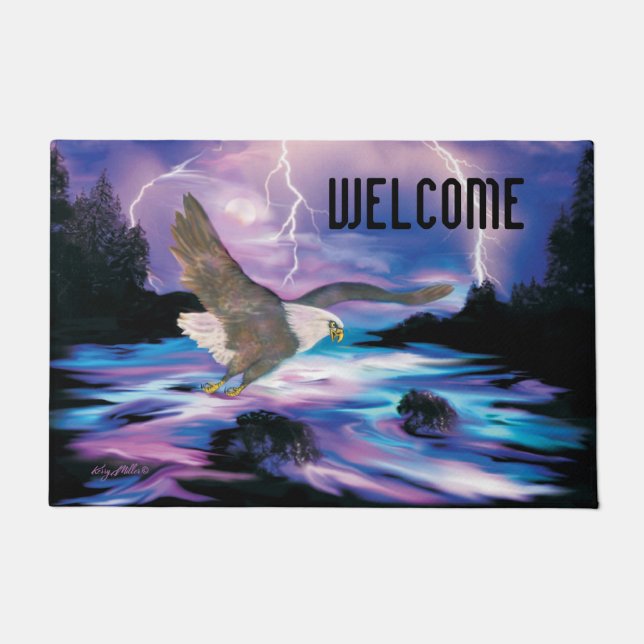 Flying Bald Eagle Doormat Fußmatte (Vorderseite)