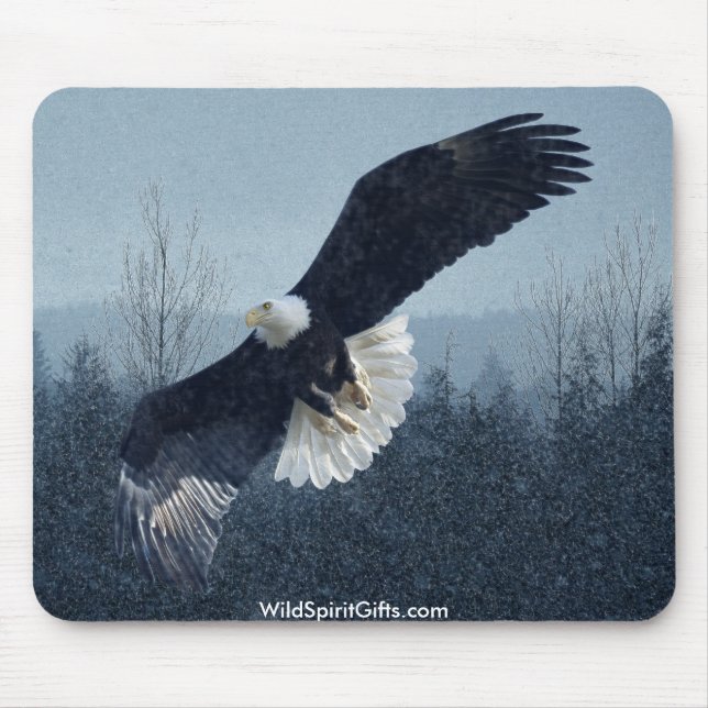 Flying Bald Eagle Mousepad (Vorne)