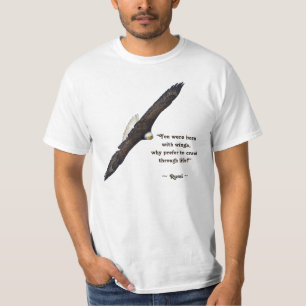 Flying Bald Eagle & Rumi's Gedicht über Leben T-Shirt