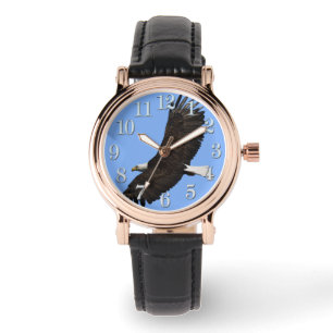 Flying Bald Eagle und Blue Sky Wildlife Wristwatch Armbanduhr