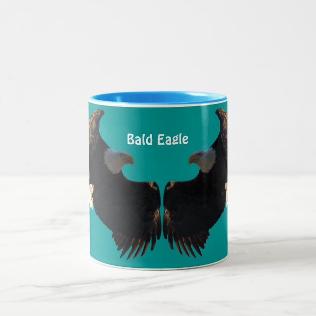 Flying Bald Eagle Wildlife Supporter Tasse (Mittel)
