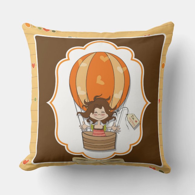 Flying Balloon Decorative Pillow Kissen (Vorderseite)