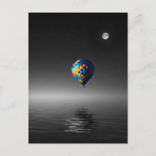 Flying Balloon Selektive Minimalistische Fotografi Postkarte