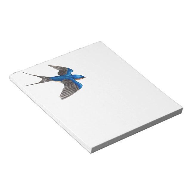 Flying Barn Swallow Note Pad Notizblock (angewinkelt)