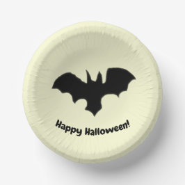 Flying Bat auf gelb Pappteller