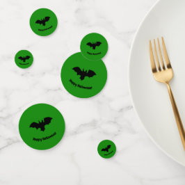 Flying Bat on Green Confetti Konfetti