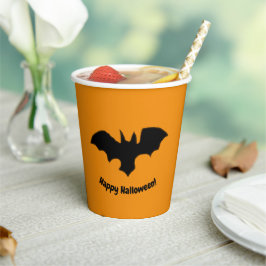Flying Bat on Orange Pappbecher