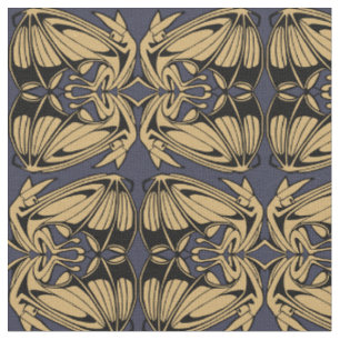 Flying Bats Art Nouveau Muster Stoff