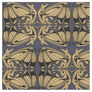 Flying Bats Art Nouveau Muster Stoff