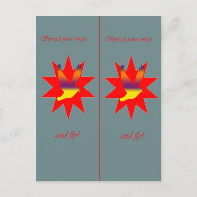 Flying Bird-Lesezeichen Postkarte (Vorderseite)