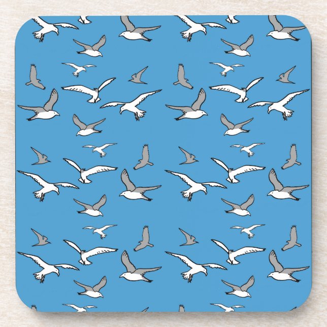 Flying Birds - a Flock of Seagulls Getränkeuntersetzer (Vorderseite)