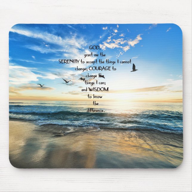 Flying Birds in Heaven Serenity Gebet Mousepad (Vorne)