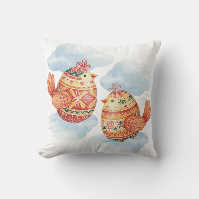 Flying birds Oaster Throw Kissen (Vorderseite)