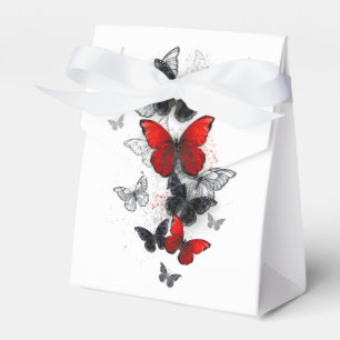 Flying Black and Red Morpho Butterfliegen Geschenkschachtel
