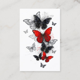 Flying Black and Red Morpho Butterfliegen Rabattkarte