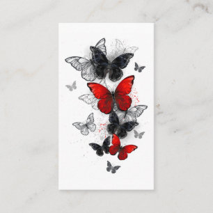 Flying Black and Red Morpho Butterfliegen Rabattkarte