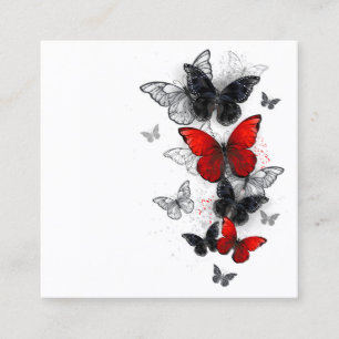 Flying Black and Red Morpho Butterfliegen Rabattkarte