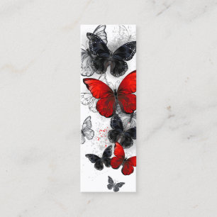 Flying Black and Red Morpho Butterfliegen Telefonnummerkarte
