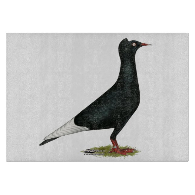 Flying Black Cap-Taube Schneidebrett (Vorderseite)