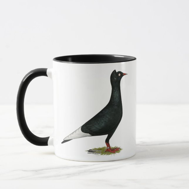 Flying Black Cap-Taube Tasse (Links)