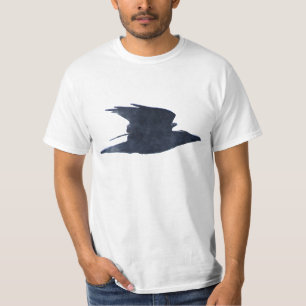Flying Black Crow Art Birdlover's T - Shirt
