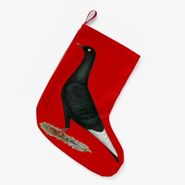 Flying Black Taube Kleiner Weihnachtsstrumpf (Vorderansicht (hängend))