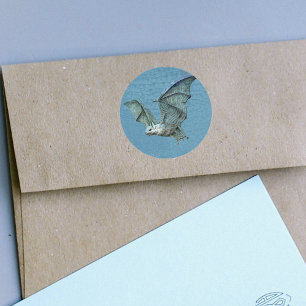 Flying Blue Bat Relief Stickers