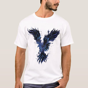 Flying Blue Phoenix-Vogel-Grafik-T-Shirt - klassis T-Shirt