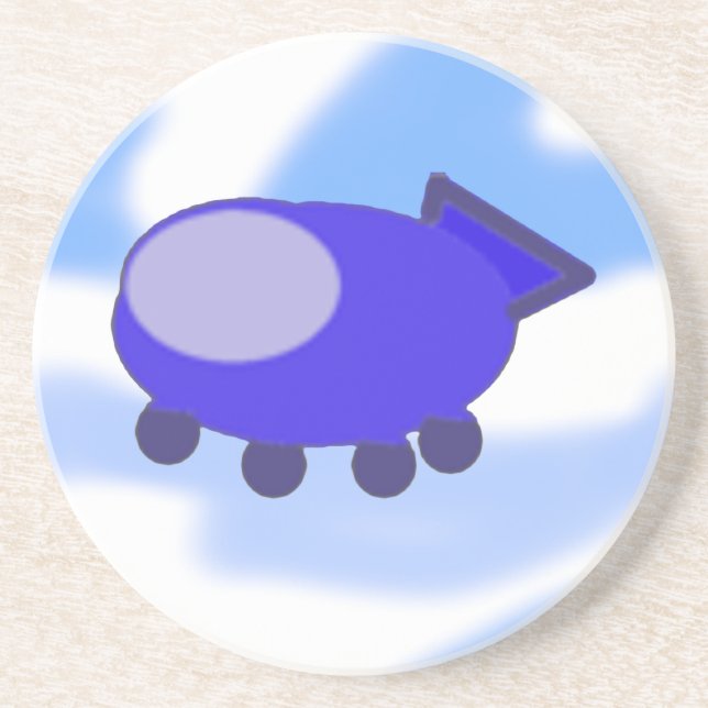 Flying Blue-Raumschiff Getränkeuntersetzer (Vorne)