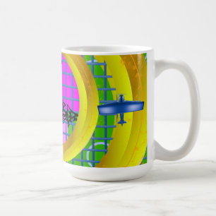 Flying Blue Red Flugzeug Kaffeetasse
