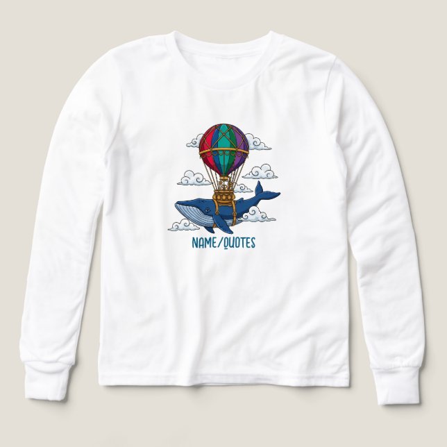 Flying Blue Whale with Hot Air Balloon (Design Vorderseite)