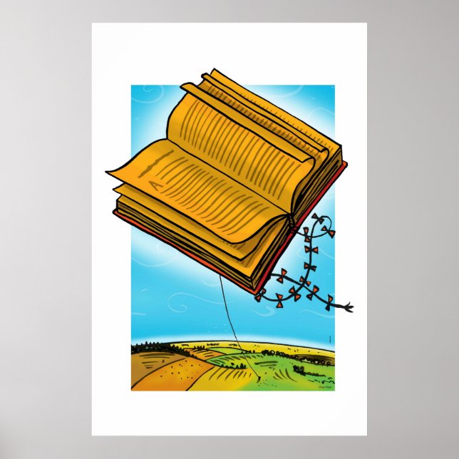 Flying Book Kite Poster (Vorne)