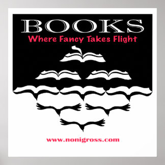 Flying Books Poster