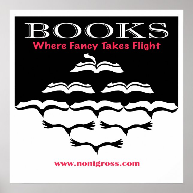 Flying Books Poster (Vorne)