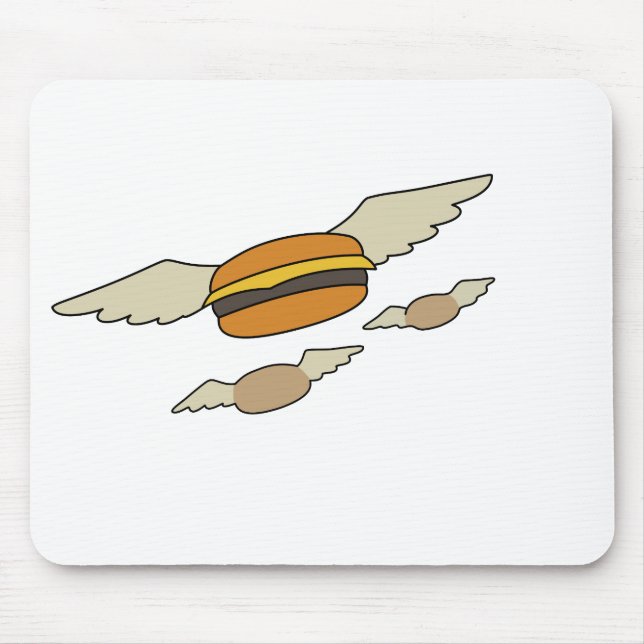 Flying Burger lustige Bob Bob Bob Hamburg Mousepad (Vorne)