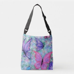 Flying Butterflies Crossbody Bag Tragetaschen Mit Langen Trägern