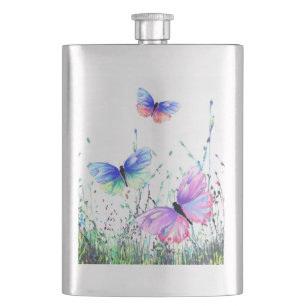 Flying Butterflies Flask Flachmann