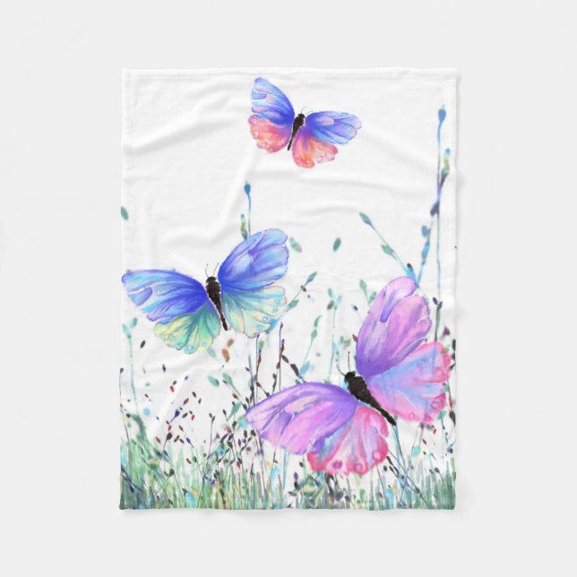 Flying Butterflies Fleece Blanket (Vorderseite)