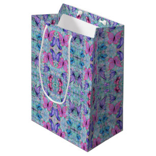 Flying Butterflies-Geschenktasche Mittlere Geschenktüte
