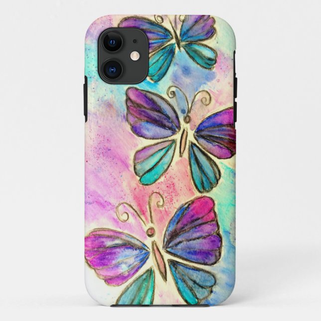 Flying Butterflies iPhone Case (Rückseite)