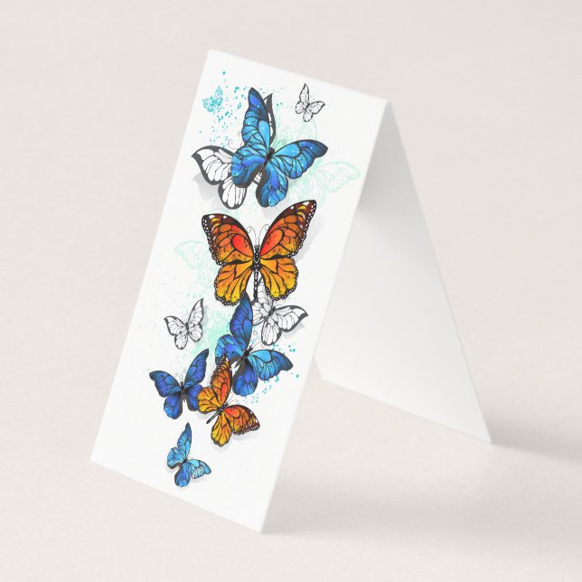 Flying Butterflies Morpho und Monarch (Vorderseite)