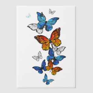 Flying Butterflies Morpho und Monarch