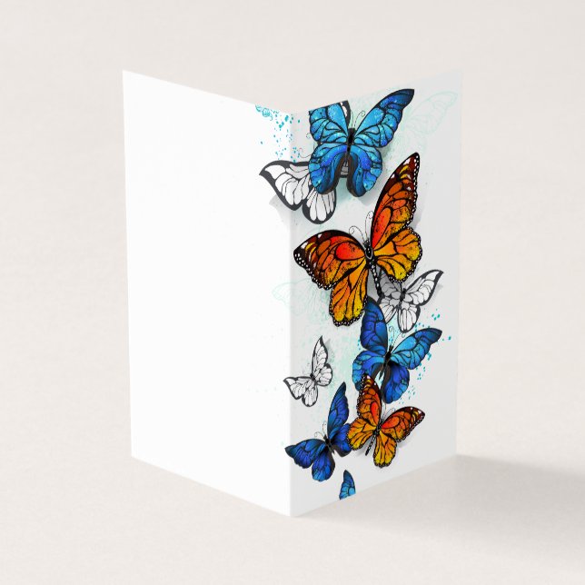Flying Butterflies Morpho und Monarch (Vorderseite)