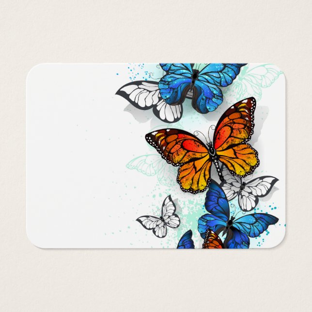 Flying Butterflies Morpho und Monarch (Vorderseite)