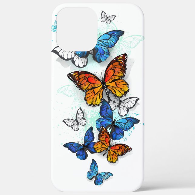 Flying Butterflies Morpho und Monarch Case-Mate iPhone Hülle (Rückseite)