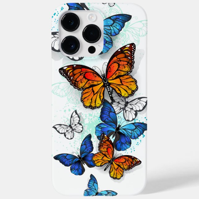 Flying Butterflies Morpho und Monarch Case-Mate iPhone Hülle (Rückseite)